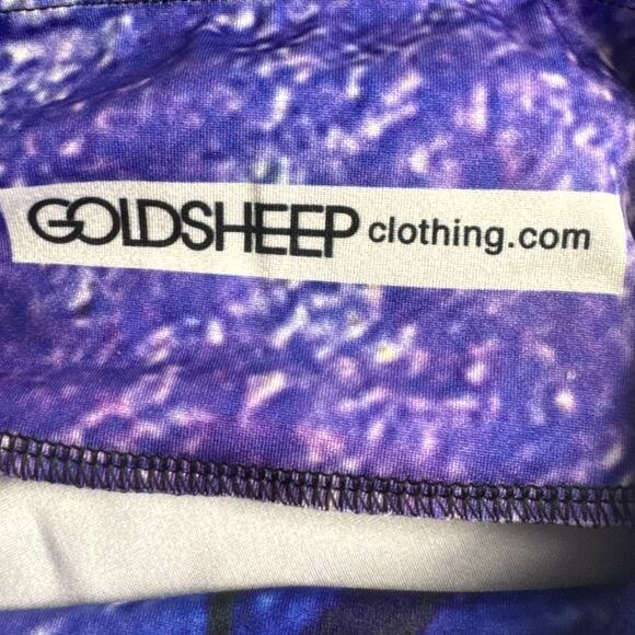 Goldsheep Celestial Galaxy Leggings Blue Purple 28” Inseam Size XS Dopamine - Picture 6 of 7